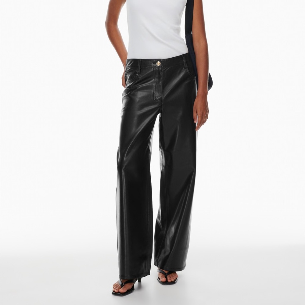 Babaton Black Leather Pants